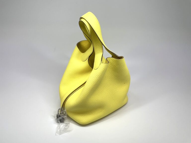 【質預かり】エルメス　ピコタンロックPM　トリヨンクレマンス　黄色　U刻印　カデナあり　鍵なし