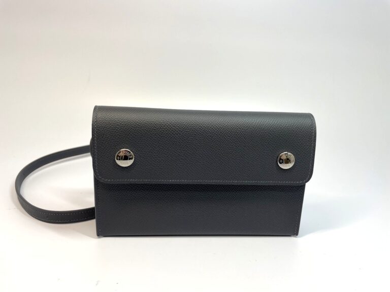 【宅配買取】エルメス　エルメスナップ　グレー　ショルダーバッグ　箱　布袋