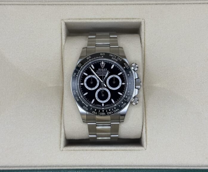 【出張買取】ロレックス　デイトナ　126500LN　黒文字盤　コマ　Gカード　保2024年6月　傷多数