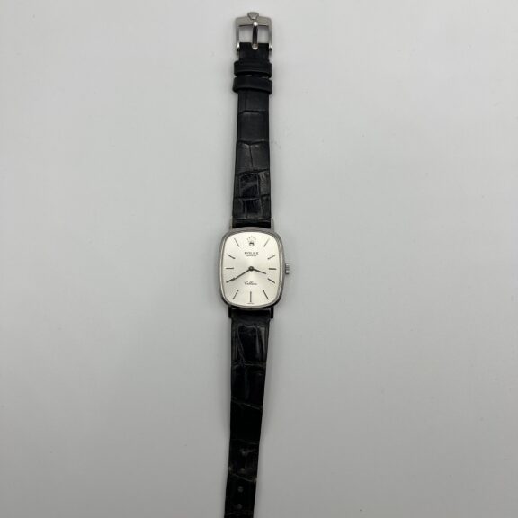 【買取】ロレックス　チェリーニ　4111　K18WG革ベルト　ギャランティ　25g