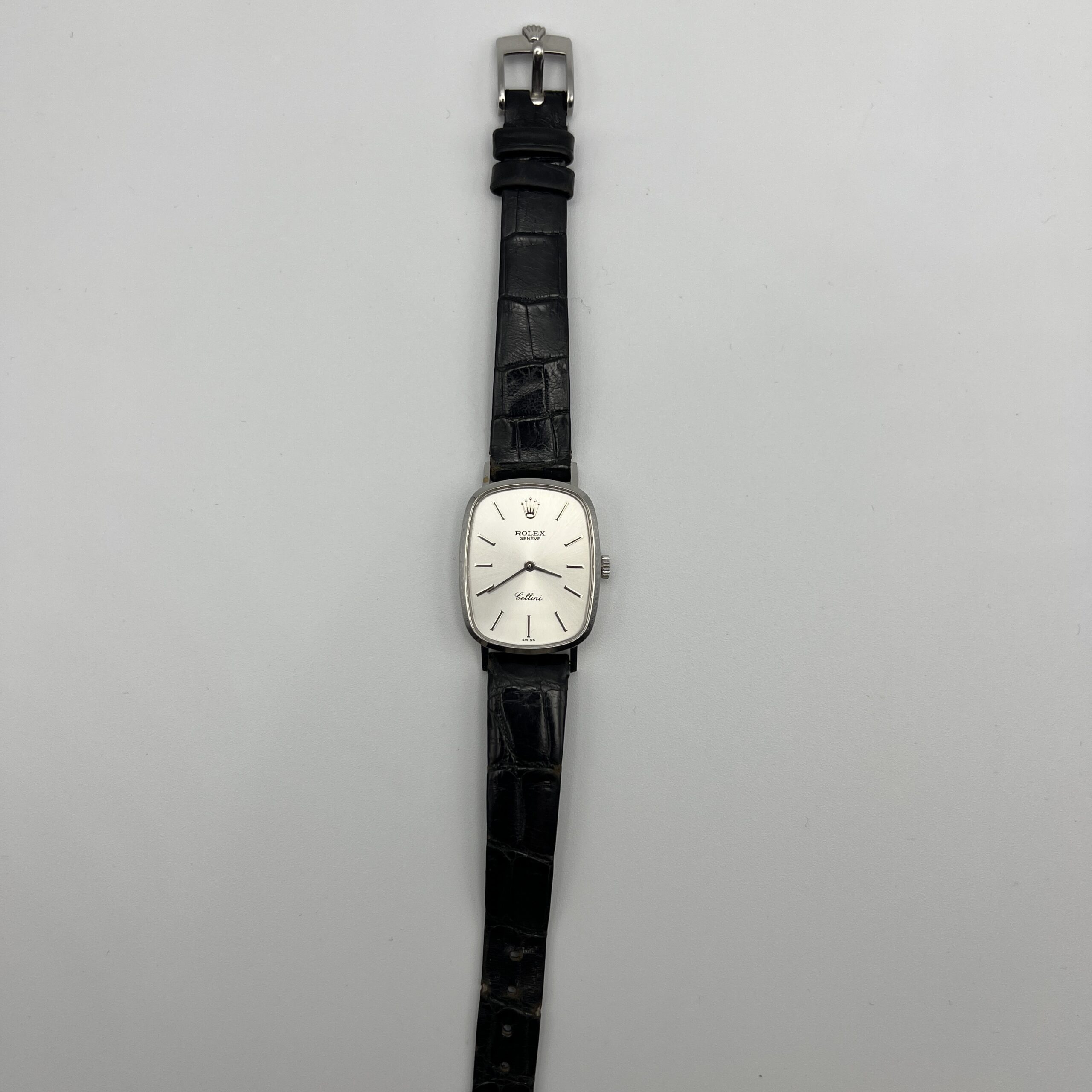 rik1y様 買取】ロレックス チェリーニ 4111 K18WG革ベルト ギャランティ 25g