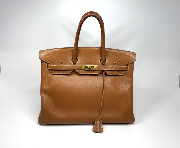 【買取】エルメス　バーキン35　型押し　ゴールド　○Z刻印