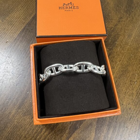 【買取】エルメス　シェーヌダンクルGM　ブレスレット　925　箱　保2025年11月