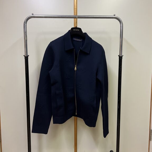 【買取】ルイヴィトン　エンボステクニカルウールブルゾン　1AIIR6　ダークナイトブルー　L