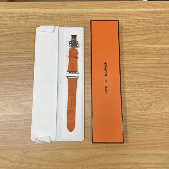 【買取】エルメス　AppleWatchベルト　シンプルトゥール 《キリム》 ディプロイアントバックル　オレンジ